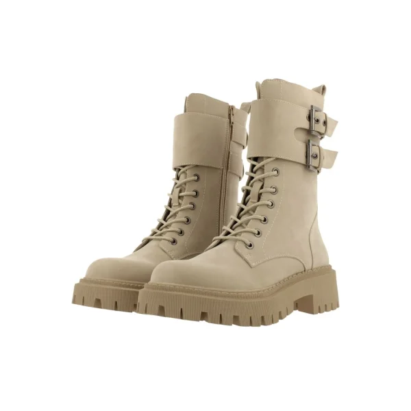 Lace Up Boots*Bullboxer Boots Beige/Taupe 173502F6S_Bonetd