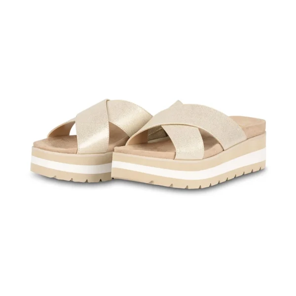 Heeled Mules*Bullboxer Mules Beige 078036F2S_Pltntd