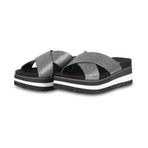 Heeled Mules*Bullboxer Mules Black/Silver 078036F2S_Bkbktd