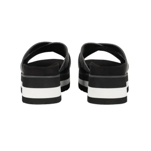 Heeled Mules*Bullboxer Mules Black/Silver 078036F2S_Bkbktd