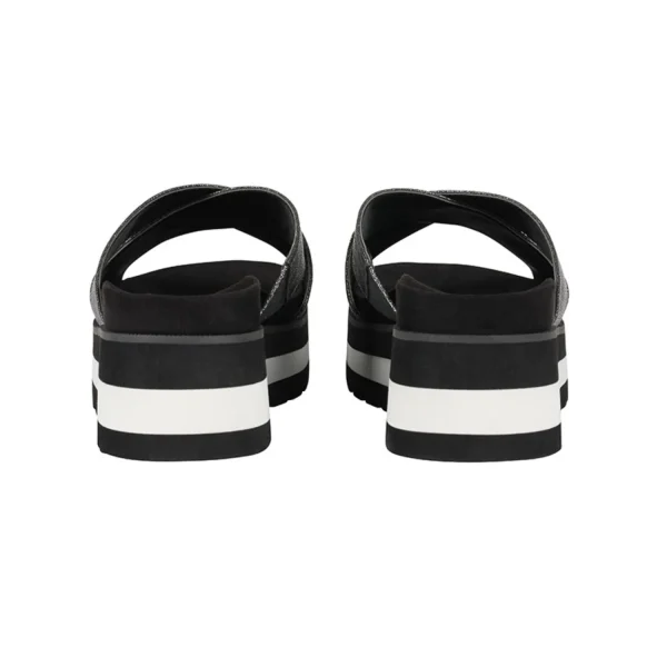 Heeled Mules*Bullboxer Mules Black/Silver 078036F2S_Bkbktd