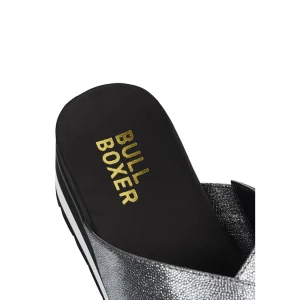 Heeled Mules*Bullboxer Mules Black/Silver 078036F2S_Bkbktd