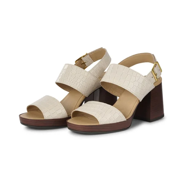 Sandals*Bullboxer Sandal With Heel Offwhite 256001E2L_Cremtd