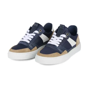Sneakers*Bullboxer Sneaker Beige-Navy Aop009E5L_Benykb