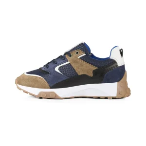 Sneakers*Bullboxer Sneaker Beige-Navy Atp001E5Labenykb