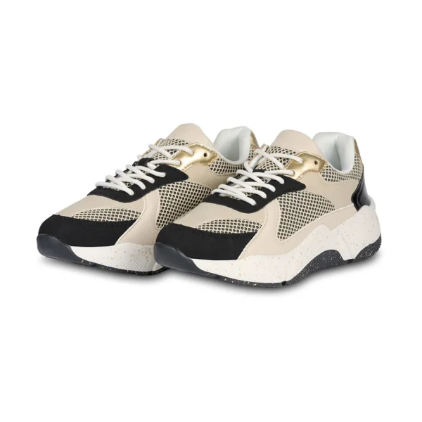 Sneaker Low*Bullboxer Sneaker Black/Sand 077034F5S_Blsdtd