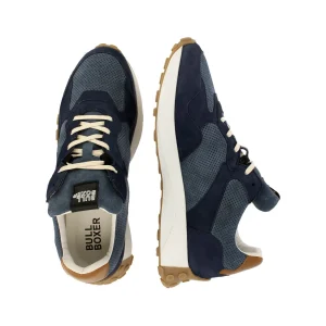 Sneaker Low*Bullboxer Sneaker Low Blue/Tan 170P21384Abluesu