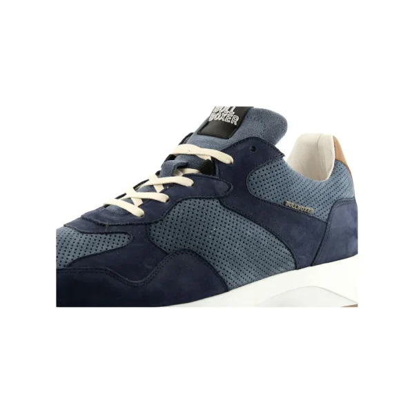 Sneaker Low*Bullboxer Sneaker Low Blue/Tan 170P21384Abluesu