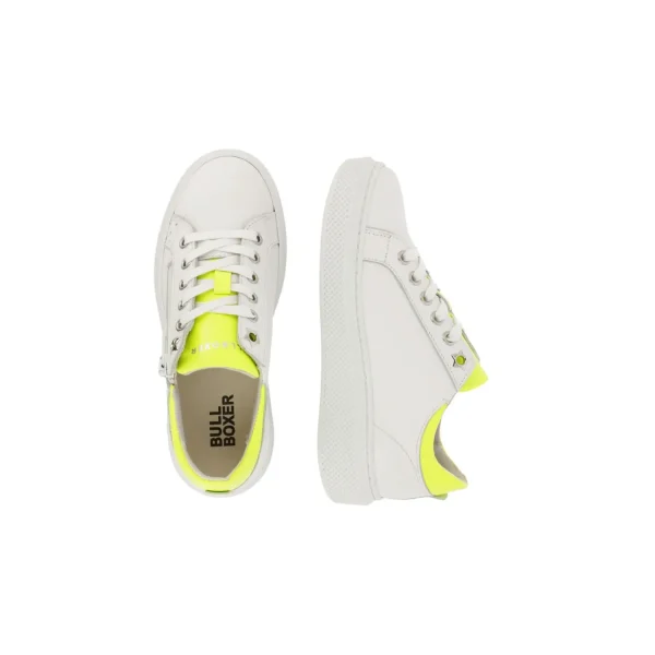 Sneakers*Bullboxer Sneaker White Yellow Alg000E5L_Wyllkb