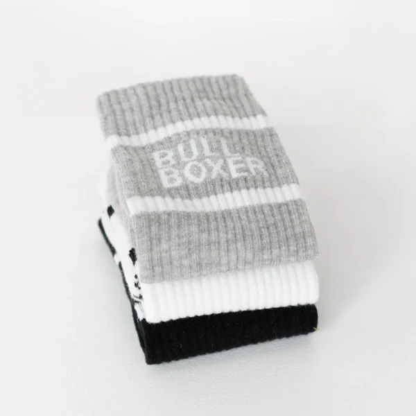 Socks*Bullboxer Socks Women White/Black/Grey 3-Pack
